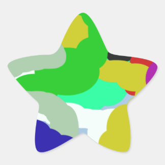 Pegatina En Forma De Estrella colorido diseño abstracto 64329