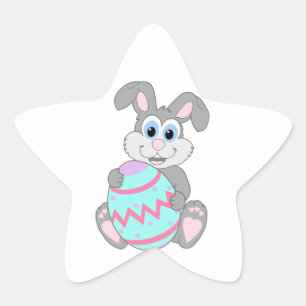 Pegatina En Forma De Estrella Conejo de Pascua