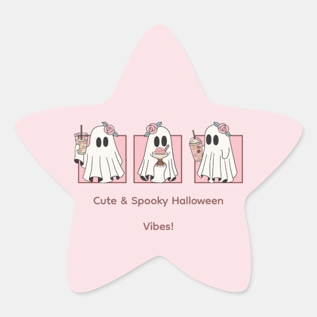 Pegatina En Forma De Estrella Conjunto de Stickers Kawaii de Halloween – Diversi (Anverso)