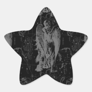 Pegatina En Forma De Estrella Constelación de Rótulo Virgo Hevelius Decoración N