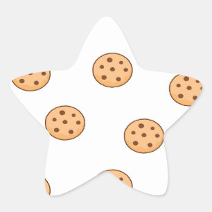 Pegatina En Forma De Estrella cookies en blanco