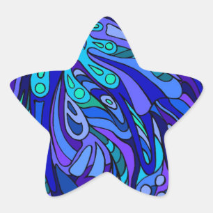 Pegatina En Forma De Estrella *Coop de Zen Blue