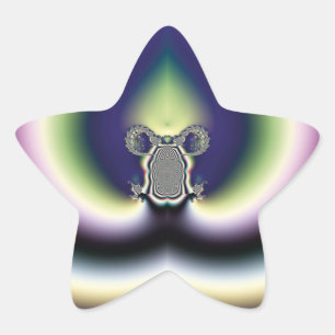 Pegatina En Forma De Estrella Corazón psicodélico