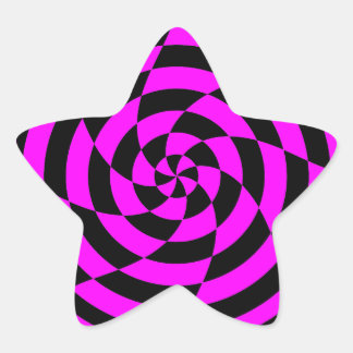 Pegatina En Forma De Estrella Corey Tiger 80s Arte Óptico Vintage