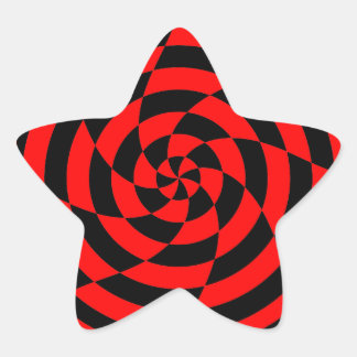 Pegatina En Forma De Estrella Corey Tiger 80s Arte Óptico Vintage