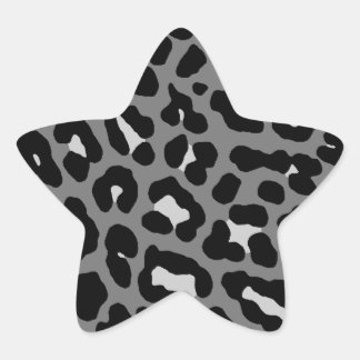 Pegatina En Forma De Estrella Corey Tiger 80s Lunares de Leopardo (Gris)