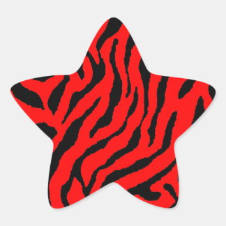 Pegatina En Forma De Estrella Corey Tiger Rayas de Tigre 80s