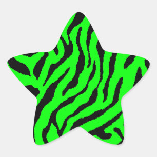 Pegatina En Forma De Estrella Corey Tiger Rayas de Tigre 80s
