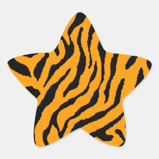 Pegatina En Forma De Estrella Corey Tiger Rayas de Tigre 80s