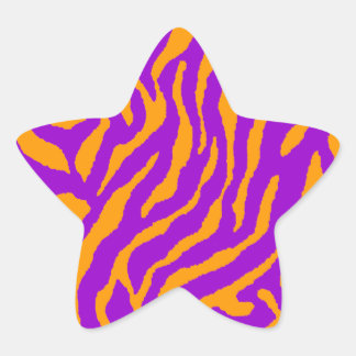 Pegatina En Forma De Estrella Corey Tiger Rayas de Tigre de los 80