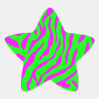 Pegatina En Forma De Estrella Corey Tiger Rayas de Tigre de los 80