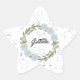 Pegatina En Forma De Estrella Cottage Garden bouquet Flowers