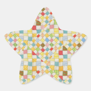 Pegatina En Forma De Estrella CRAZY QUILT II Star Pegatinas