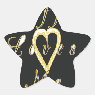 Pegatina En Forma De Estrella Creamy Coffee Aovers Design
