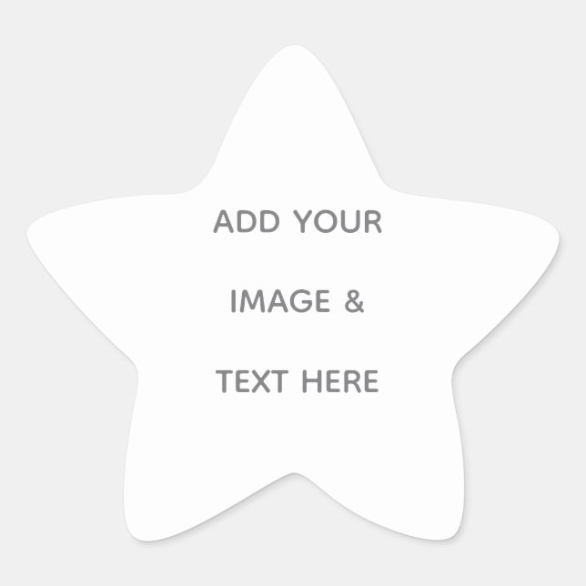 Pegatina En Forma De Estrella Create Your Own white  (Anverso)