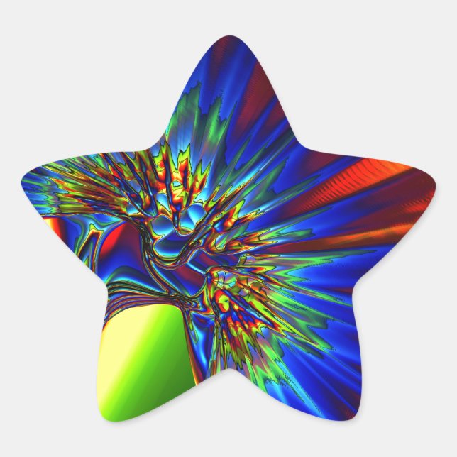 Pegatina En Forma De Estrella Criptonita (Anverso)