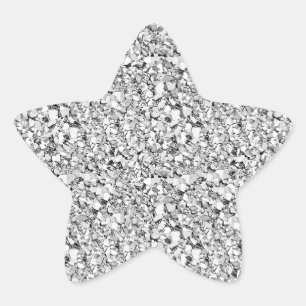 Pegatina En Forma De Estrella Cristal druso color oro blanco