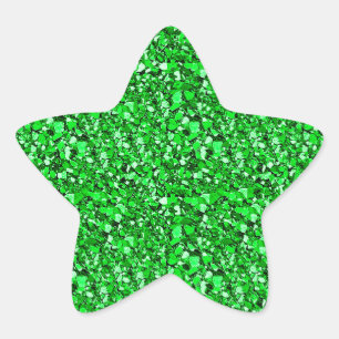 Pegatina En Forma De Estrella Cristal druso - verde esmeralda