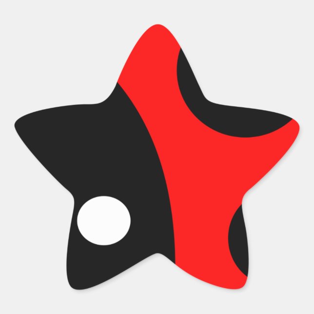Pegatina En Forma De Estrella Cuidada ladybug (Anverso)