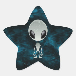 Pegatina En Forma De Estrella Cute Alien