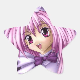 Pegatina En Forma De Estrella Cute Anime Chica Maid