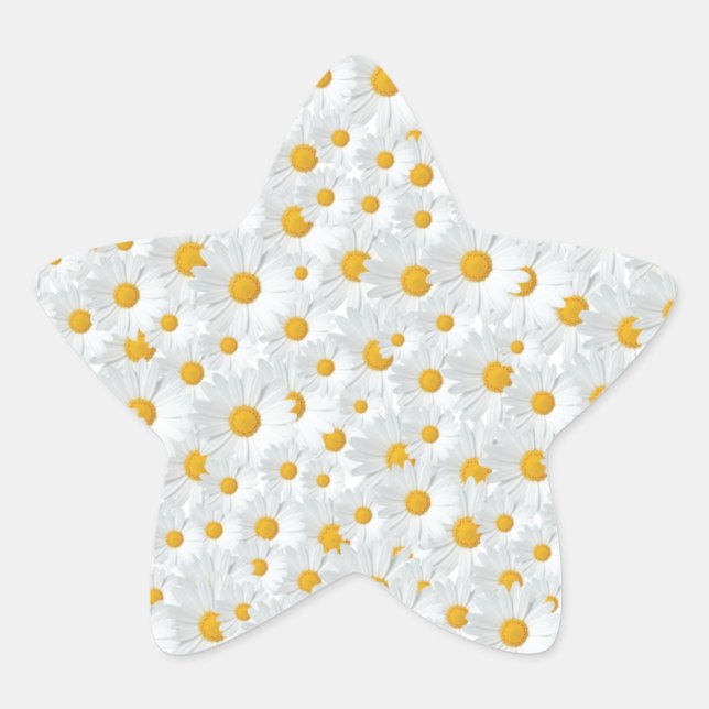 Pegatina En Forma De Estrella Daisies (Anverso)