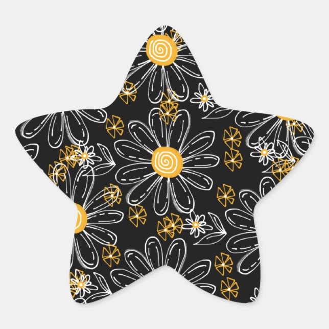 Pegatina En Forma De Estrella Daisy Bubbles (Anverso)