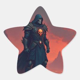 Pegatina En Forma De Estrella Dark Knight of Flame
