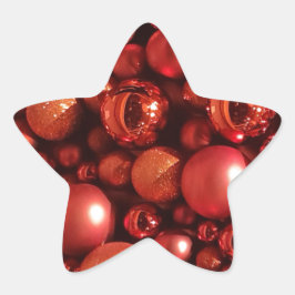 Pegatina En Forma De Estrella Decoración de los navidades en tonos rojos