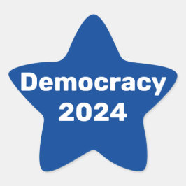 Pegatina En Forma De Estrella Democracia 2024 Elecciones Presidenciales