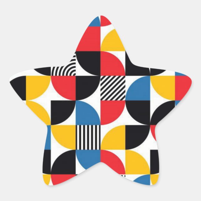 Pegatina En Forma De Estrella Dibujo (Anverso)