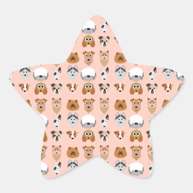 Pegatina En Forma De Estrella Diggity Do Dog (Anverso)