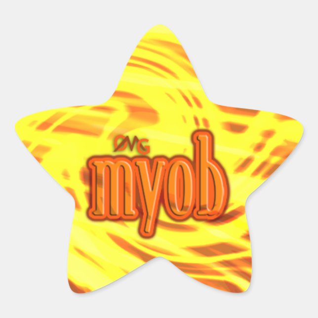 Pegatina En Forma De Estrella ¡Dios mío! (Anverso)