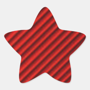 Pegatina En Forma De Estrella Diseño abstracto de la bola roja con líneas negras