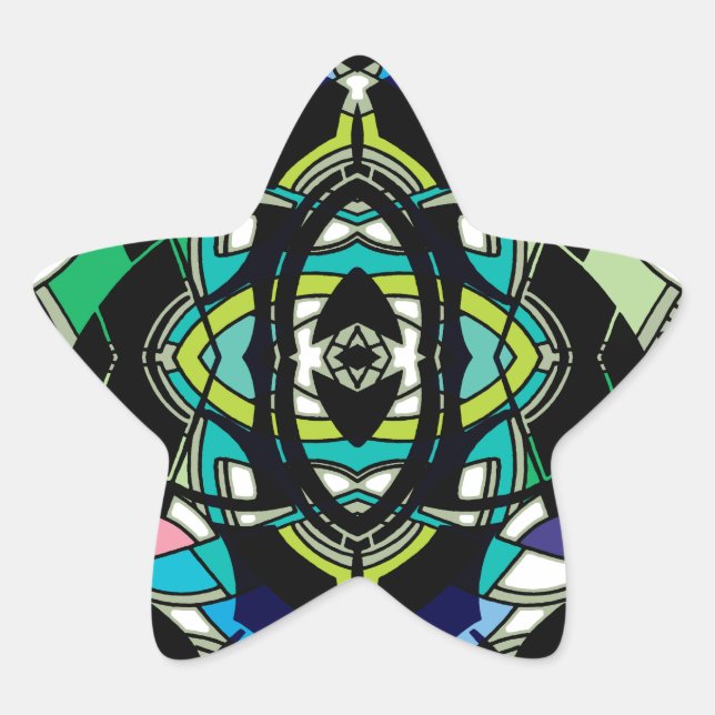 Pegatina En Forma De Estrella Diseño controlado (Anverso)