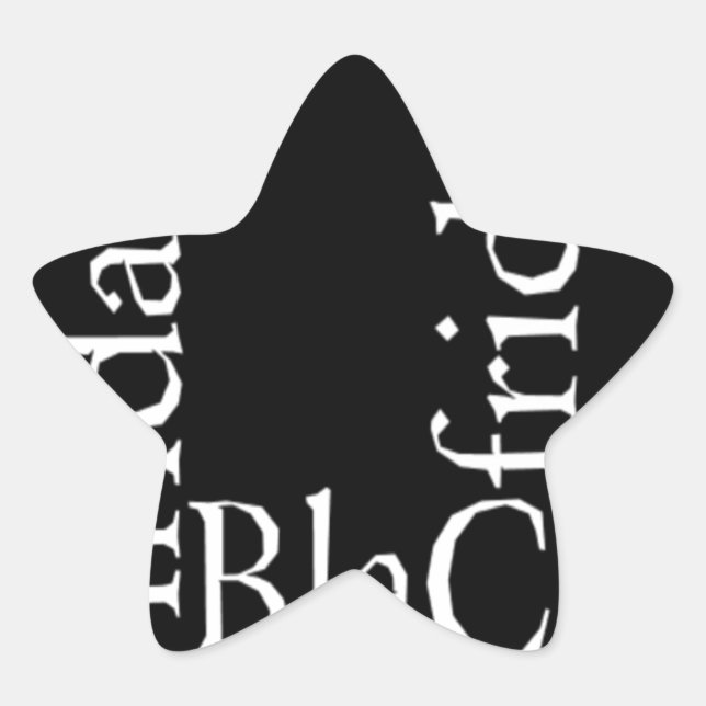 Pegatina En Forma De Estrella Diseño de Black Friday (Anverso)