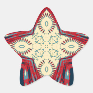 Pegatina En Forma De Estrella Diseño de impresión de arte abstracto de texto Hak