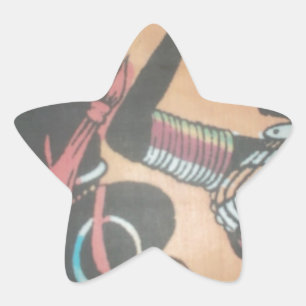 Pegatina En Forma De Estrella Diseño de patrones de arte de tradición y cultura
