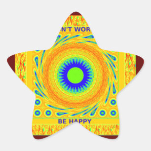 Pegatina En Forma De Estrella Diseño de vectores de color tradicional africano r