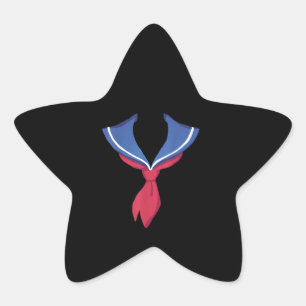Pegatina En Forma De Estrella Disfraz japonés de Halloween - Chica escolar japon