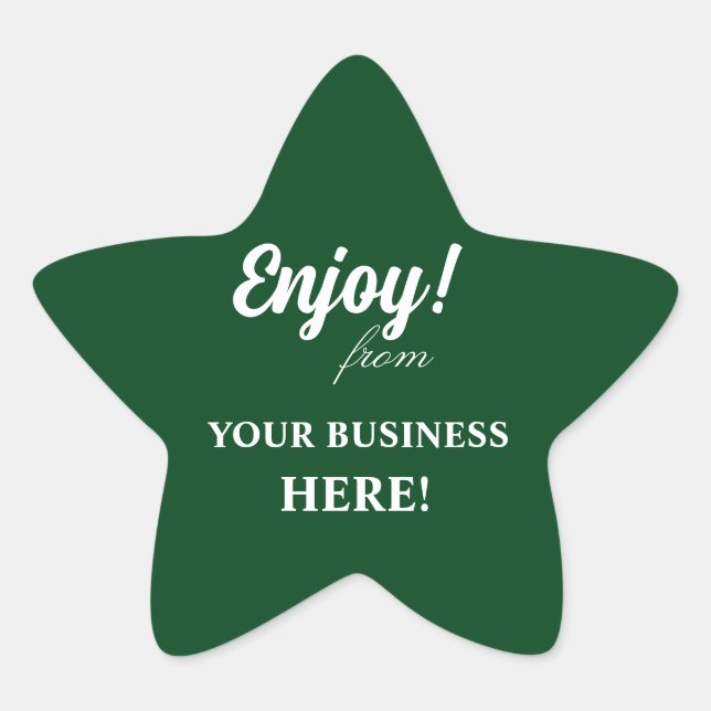 PEGATINA EN FORMA DE ESTRELLA DISFRUTAR PEGATINAS (Anverso)