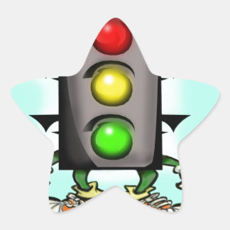 Pegatina En Forma De Estrella Divertido de tráfico