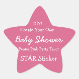 Pegatina En Forma De Estrella DIY Cree su propio Baby Shower Favor V05H