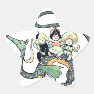 Pegatina En Forma De Estrella Dragón 3 Negrita