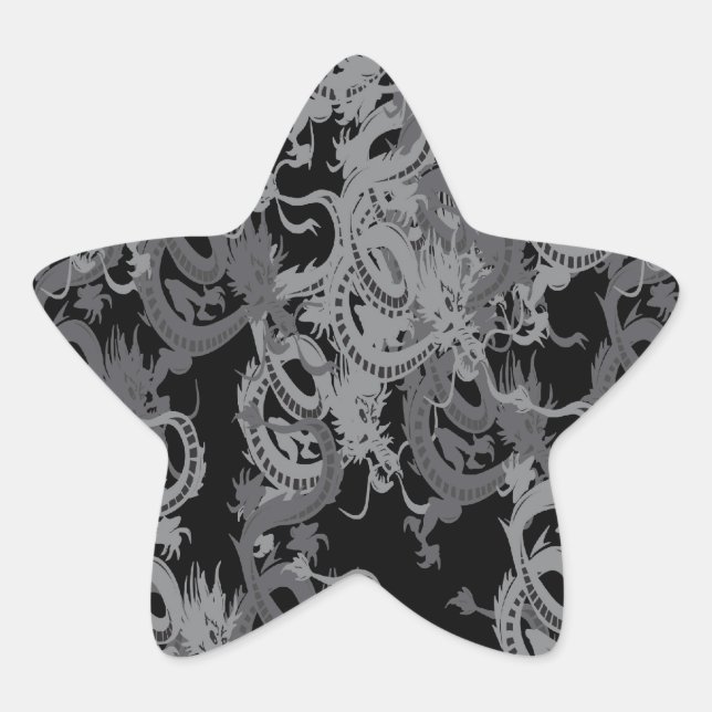 Pegatina En Forma De Estrella Dragon Yang Yang chino (Anverso)