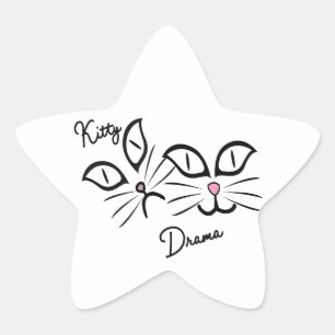 Pegatina En Forma De Estrella Drama Kitty