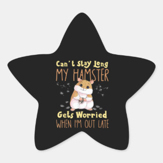 Pegatina En Forma De Estrella Dueños de Mascotas de memes de Hamster