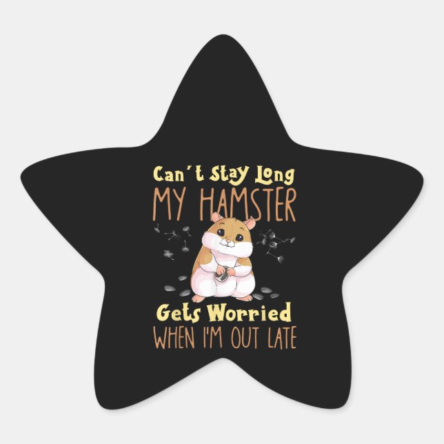 Pegatina En Forma De Estrella Dueños de Mascotas de memes de Hamster (Anverso)
