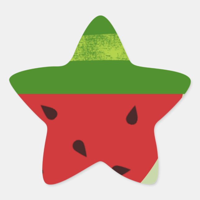 Pegatina En Forma De Estrella Dulce Treat Watermelons (Anverso)