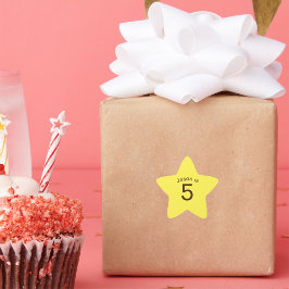 Pegatina En Forma De Estrella Edad de cumpleaños de los niños